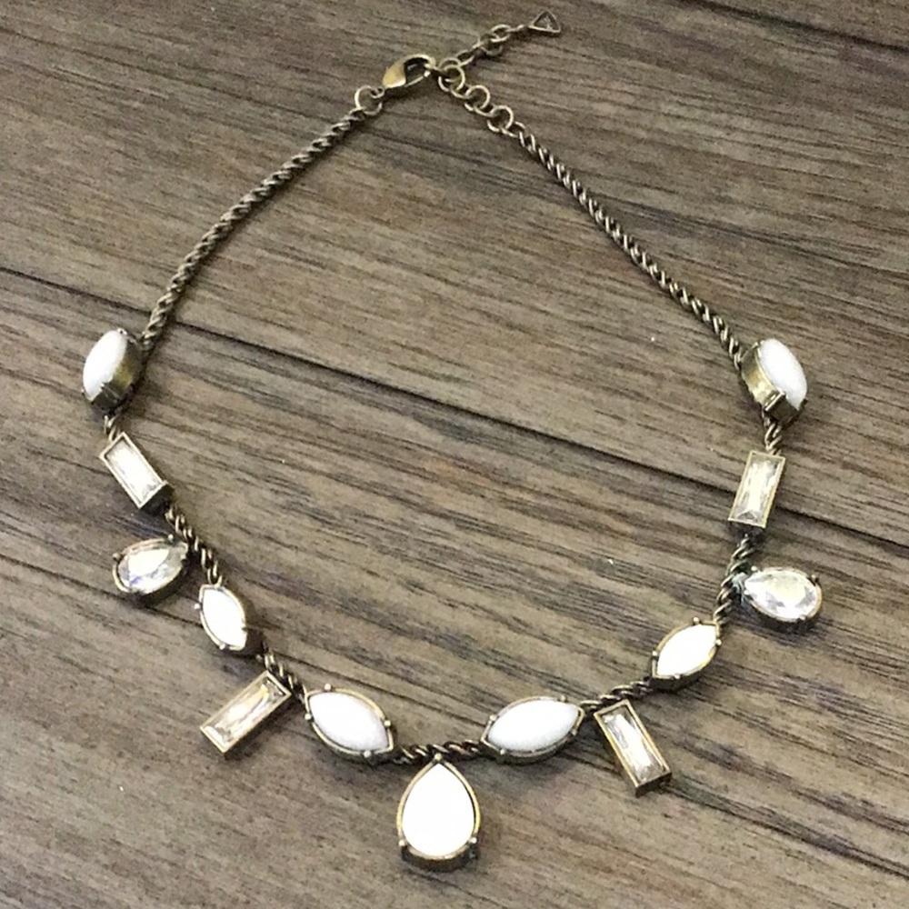 Silpada KR Collection Crystal Antique Brass Necklace